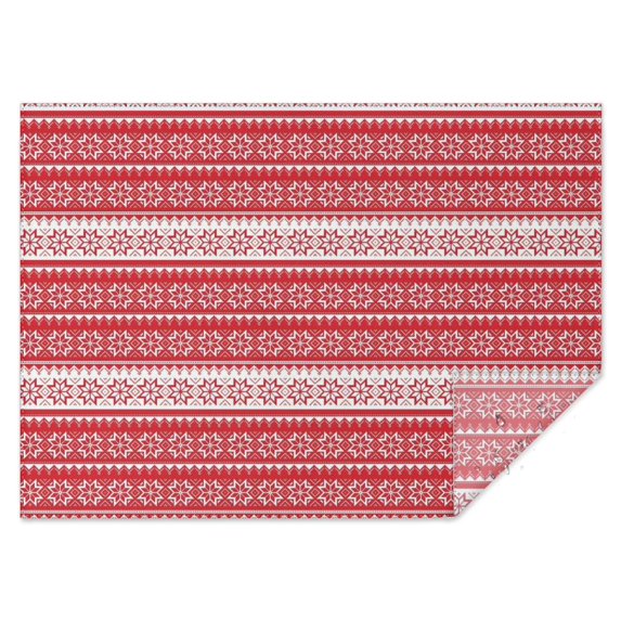 Red Christmas Geometric Snowflake Pattern Rectangle Tablecloth 60"x84",Waterproof Polyester Rectangle Table Cloth, Wipeable Spillproof Polyester Tablecloth for Dining, Camping, Indoor and Outdoor