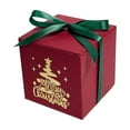 thumbnail image 1 of Red Christmas Gift Boxes with Lids and Bow Ribbons Papers Square Gift Boxes - 3.15 Inch - Mini Presents Wrapping Christmas Gift Holiday New Year Party Favor Boxes, 1 of 6