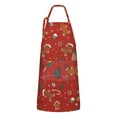 thumbnail image 1 of Red Christmas Gingerbread Man Apron-Garden Aprons for Women with Pockets-Cotton Linen Waterproof Kitchen Cooking Gardening Aprons Adjustable for Kitchen,Cooking,BBQ and Salon 32"x27", 1 of 7