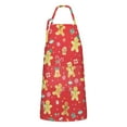thumbnail image 1 of Red Christmas Gingerbread Man Apron-Garden Aprons for Women with Pockets-Cotton Linen Waterproof Kitchen Cooking Gardening Aprons Adjustable for Kitchen,Cooking,BBQ and Salon 32"x27", 1 of 7