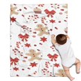thumbnail image 1 of Red Christmas Gingerbread Man Pattern Blanket,Comfortable Soft Flannel Throw Blanket,All Season,Warm Lightweight Blankets for Sofa Bed Couch Living Room Chair,30"x40", 1 of 4
