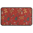 thumbnail image 1 of Red Christmas Gingerbread Man Pattern Door Rugs,Washable Non Slip Door Mats Indoor,Decorative Door Mats,Entry Mat Indoor for Entrance,Bedroom,Kitchen,Bathroom,30"x17", 1 of 6