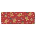 thumbnail image 1 of Red Christmas Gingerbread Man Pattern Kitchen Rug Mat,Kitchen Runner Rugs Non Skid Washable,Decorative Kitchen Floor Mats for Kitchen,Sink,Laundry,17"x47.2", 1 of 7