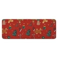 thumbnail image 1 of Red Christmas Gingerbread Man Pattern Kitchen Rug Mat,Kitchen Runner Rugs Non Skid Washable,Decorative Kitchen Floor Mats for Kitchen,Sink,Laundry,17"x47.2", 1 of 7