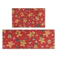 thumbnail image 1 of Red Christmas Gingerbread Man Pattern Kitchen Rugs Sets Of 2,Anti Fatigue Kitchen Mat Rugs Non Slip Washable,Decorative Kitchen Floor Mats for Kitchen,Sink,Laundry,17"x30"+17"x47", 1 of 7