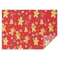 thumbnail image 1 of Red Christmas Gingerbread Man Pattern Rectangle Tablecloth 60"x84",Waterproof Polyester Rectangle Table Cloth, Wipeable Spillproof Polyester Tablecloth for Dining, Camping, Indoor and Outdoor, 1 of 5