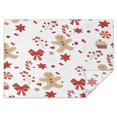 thumbnail image 1 of Red Christmas Gingerbread Man Pattern Rectangle Tablecloth 60"x84",Waterproof Polyester Rectangle Table Cloth, Wipeable Spillproof Polyester Tablecloth for Dining, Camping, Indoor and Outdoor, 1 of 5