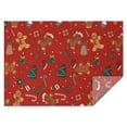 thumbnail image 1 of Red Christmas Gingerbread Man Pattern Rectangle Tablecloth 60"x84",Waterproof Polyester Rectangle Table Cloth, Wipeable Spillproof Polyester Tablecloth for Dining, Camping, Indoor and Outdoor, 1 of 5