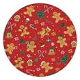 thumbnail image 1 of Red Christmas Gingerbread Man Pattern Round Fitted Tablecloth with Elastic Edge,Dining Table Cover Waterproof,Outdoor Round Tablecloth for Camping,Dining,Indoor and Outdoor, 1 of 7