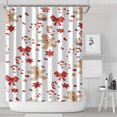 thumbnail image 1 of Red Christmas Gingerbread Man Pattern Shower Curtain 72"x84" ,Bathroom Decorative Shower Curtains Set with 12 Hooks,Modern Waterproof Washable Shower Curtain, 1 of 6