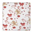 thumbnail image 1 of Red Christmas Gingerbread Man Pattern Square Fitted Tablecloth with Elastic Edge,Square Table Cover,Washable Elastic Table Cover for Home Kitchen Party Decor 34"x34", 1 of 6
