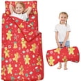 thumbnail image 1 of Red Christmas Gingerbread Man Pattern Toddler Nap Mats for Kids Preschool,50"x20" Sleeping Mat Bag or Kids,Toddler Sleeping Bag,Toddler Nap Mat or Daycare, 1 of 6