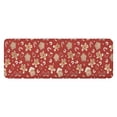 thumbnail image 1 of Red Christmas Gingerbread and Mitten Pattern Kitchen Rug Mat,Kitchen Runner Rugs Non Skid Washable,Decorative Kitchen Floor Mats for Kitchen,Sink,Laundry,17"x47.2", 1 of 7