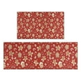 thumbnail image 1 of Red Christmas Gingerbread and Mitten Pattern Kitchen Rugs Sets Of 2,Anti Fatigue Kitchen Mat Rugs Non Slip Washable,Decorative Kitchen Floor Mats for Kitchen,Sink,Laundry,17"x30"+17"x47", 1 of 7