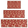 thumbnail image 1 of Red Christmas Gingerbread and Mitten Pattern Kitchen Rugs Sets Of 3,Kitchen Runner Rugs Non Skid Washable,Decorative Kitchen Floor Mats for Kitchen,Sink,Laundry,17"x30"+ 17"x47" + 17"x59", 1 of 6