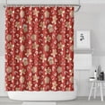 thumbnail image 1 of Red Christmas Gingerbread and Mitten Pattern Shower Curtain 84"x72" ,Bathroom Decorative Shower Curtains Set with 12 Hooks,Modern Waterproof Washable Shower Curtain, 1 of 6