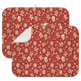 thumbnail image 1 of Red Christmas Gingerbread and Mitten Pattern Dish Drying Mat for Kitchen 1 Pack, Ultra Absorbent Microfiber Dishes Drainer Mats,18x24in(46x61cm), 1 of 4