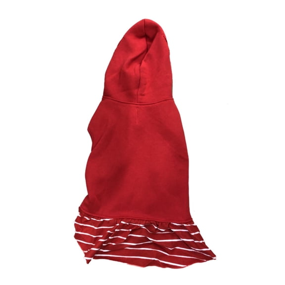 Red Christmas Holiday Dog Hoodie Skirt Pet Costume Outfit Medium