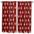 thumbnail image 1 of Red Christmas Kitchen Curtain 2 Panels Curtains 72 Inch Length, Western Cowboy Santa Xmas Snowflake Curtains Rod Pocket Curtains Window Drapes Treatment Window Cafe Curtains, 1 of 5