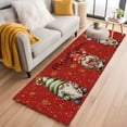 thumbnail image 1 of Red Christmas Kitchen Runner Rug 2x6 Washable Runners for Hallway Non Slip Winter Cartoon Xmas Gnomes Snowflake Large Area Rug Indoor Floor Carpet for Bathroom Laundry Entryway Bedroom Living Room, 1 of 8