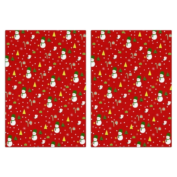 Red Christmas Kitchen Towels Dish Towels 2 Pack with Snowflake, 18x26 Inch Farmhouse Xmas Party Decoration Hand Towels