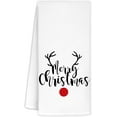 thumbnail image 1 of Red Christmas Kitchen Towels Set of 2, Stocking Tree Decorative Hand Towels for Bathroom, Christmas Dish Towels for Kitchen, Christmas Kitchen Bathroom Decor, 1 of 2