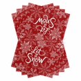 thumbnail image 1 of Red Christmas Kitchen Towels Set of 4, Water Absorbent Dish Towel, Farmhouse Winter White Xmas Snowflakes Decorative Hand Towels - Quick Drying Cloth for Cooking Baking, 18x28 Inch, 1 of 8