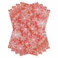 thumbnail image 1 of Red Christmas Kitchen Towels Set of 4, Water Absorbent Dish Towel, Winter Xmas Watercolor White Snowflake Decorative Hand Towels - Quick Drying Cloth for Cooking Baking, 18x28 Inch, 1 of 8