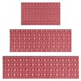 thumbnail image 1 of Red Christmas Knitted Pattern Kitchen Rugs Sets Of 3,Kitchen Runner Rugs Non Skid Washable,Decorative Kitchen Floor Mats for Kitchen,Sink,Laundry,17"x30"+ 17"x47" + 17"x59", 1 of 6
