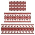 thumbnail image 1 of Red Christmas Knitted Pattern Kitchen Rugs Sets Of 3,Kitchen Runner Rugs Non Skid Washable,Decorative Kitchen Floor Mats for Kitchen,Sink,Laundry,17"x30"+ 17"x47" + 17"x59", 1 of 6