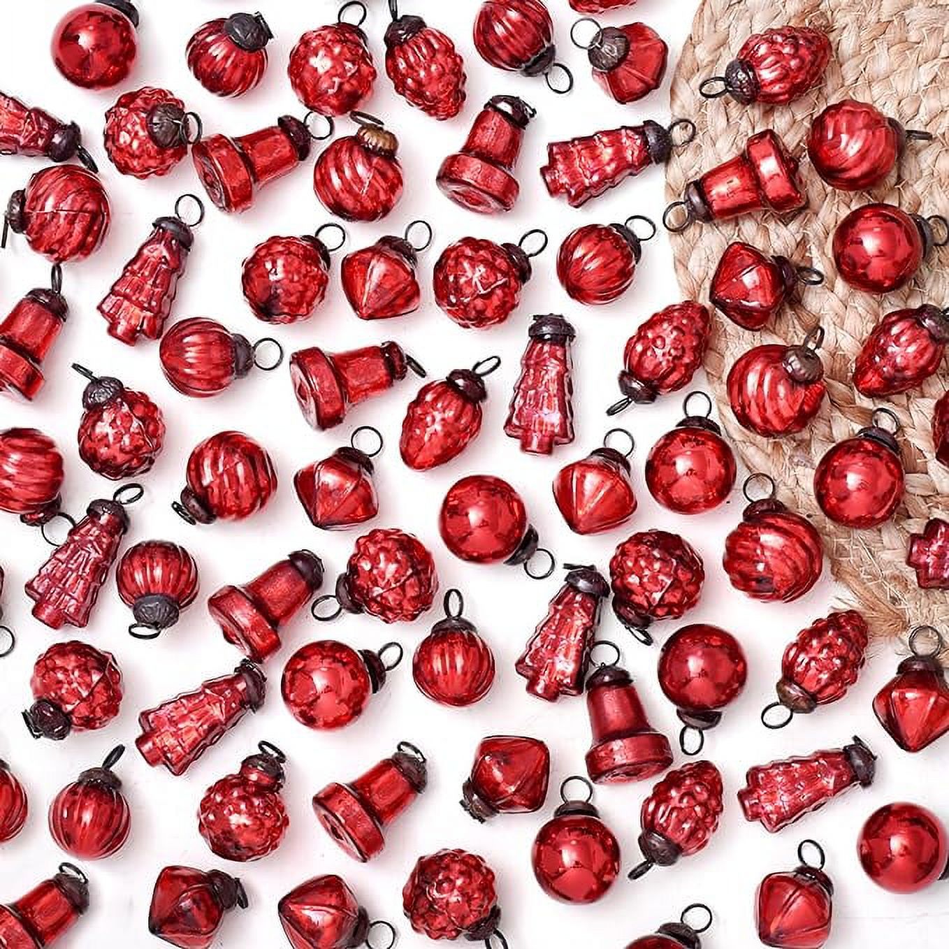 Red Christmas Ornaments 25 Piece Glass Christmas Ornaments