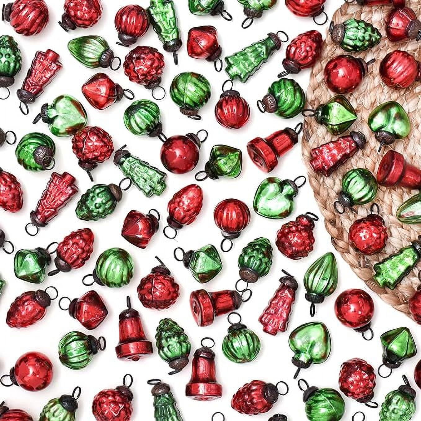 Red Christmas Ornaments 250 PieceGlass Christmas OrnamentsGreen