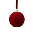 thumbnail image 1 of Red Christmas Ornaments,Christmas Tree Ornaments,Velvet Flocked Christmas Tree Ornaments,Shatterproof Plastic Hanging Balls Luxury Xmas Decor for Home Porch Party(Red-C 3.15*3.15*3.15in), 1 of 5
