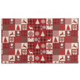 thumbnail image 1 of Red Christmas Patchwork Pattern Door Rugs,Washable Non Slip Door Mats Indoor,Decorative Door Mats,Entry Mat Indoor for Entrance,Bedroom,Kitchen,Bathroom,17"x30", 1 of 6