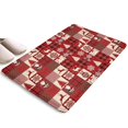 thumbnail image 1 of Red Christmas Patchwork Pattern Flannel Non Slip Door Rugs,Washable Door Mats Indoor,Decorative Door Mats,Dirt-Resistant and Absorbent Doormat for Entrance,Bedroom,Kitchen,Bathroom,31.5x17in(80x43cm), 1 of 4
