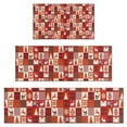 thumbnail image 1 of Red Christmas Patchwork Pattern Kitchen Rugs Sets Of 3,Kitchen Runner Rugs Non Skid Washable,Decorative Kitchen Floor Mats for Kitchen,Sink,Laundry,17"x30"+ 17"x47" + 17"x59", 1 of 6