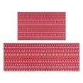 thumbnail image 1 of Red Christmas Pattern Kitchen Rugs Sets Of 2,Anti Fatigue Kitchen Mat Rugs Non Slip Washable,Decorative Kitchen Floor Mats for Kitchen,Sink,Laundry,17"x30"+17"x47", 1 of 7