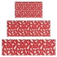 thumbnail image 1 of Red Christmas Pattern Kitchen Rugs Sets Of 3,Kitchen Runner Rugs Non Skid Washable,Decorative Kitchen Floor Mats for Kitchen,Sink,Laundry,17"x30"+ 17"x47" + 17"x59", 1 of 6