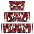 thumbnail image 1 of Red Christmas Pattern Kitchen Rugs Sets Of 3,Kitchen Runner Rugs Non Skid Washable,Decorative Kitchen Floor Mats for Kitchen,Sink,Laundry,17"x30"+ 17"x47" + 17"x59", 1 of 6