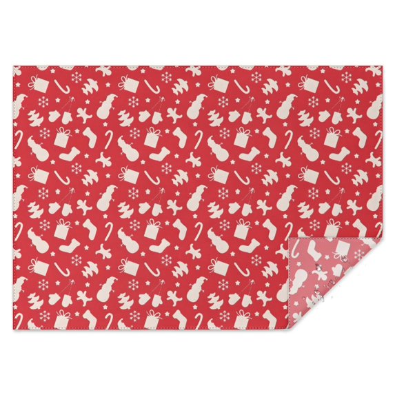 Red Christmas Pattern Rectangle Tablecloth 60"x84",Waterproof Polyester Rectangle Table Cloth, Wipeable Spillproof Polyester Tablecloth for Dining, Camping, Indoor and Outdoor