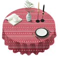thumbnail image 1 of Red Christmas Pattern Round Tablecloth 60"x60",Wrinkle Wipeable Table Cloth for Kitchen Dining Room Picnic Patio Party, 1 of 6