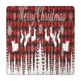 thumbnail image 1 of Red Christmas Pattern Square Fitted Tablecloth with Elastic Edge,Square Table Cover,Washable Elastic Table Cover for Home Kitchen Party Decor 34"x34", 1 of 6