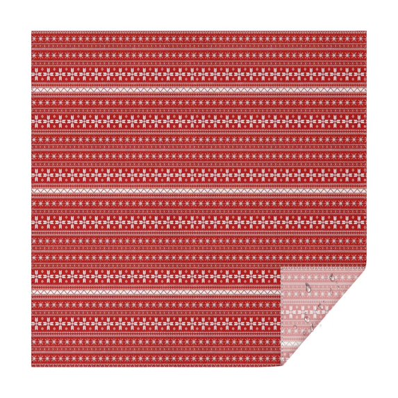 Red Christmas Pattern Square Tablecloth,Waterproof Square Table Cover,Wipeable Spillproof Washable Table Cover for Home Kitchen Party Decor 42"X42"(107x107cm)