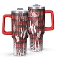 thumbnail image 1 of Red Christmas Pattern Tumbler with Handle and Lid,40oz Double Wall Vacuum Insulated Tumbler,Cups Gift for Women and Men, 1 of 7