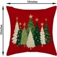 thumbnail image 1 of Red Christmas Pillow Covers 18x18 Inch 2 Pcs Sage Green Cream Christmas Trees Decor Throw Pillows Winter Xmas Holiday Farmhouse Decoration Pillowcase Linen Cushion Cover for Couch Sofa Bed, 1 of 6