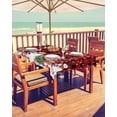 thumbnail image 1 of Red Christmas Plaid Outdoor Tablecloth - 52x70 Inch Rectangle Dining Table Cover, Xmas Tree Snowflake Elk Balls Waterproof Outdoor Table Cloth with Umbrella Hole & Zipper for Picnic/Patio, 1 of 5