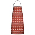 thumbnail image 1 of Red Christmas Reindeer Pattern Apron-Garden Aprons for Women with Pockets-Cotton Linen Waterproof Kitchen Cooking Gardening Aprons Adjustable for Kitchen,Cooking,BBQ and Salon 33"x27", 1 of 7