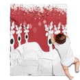 thumbnail image 1 of Red Christmas Reindeer Pattern Blanket,Comfortable Soft Flannel Throw Blanket,All Season,Warm Lightweight Blankets for Sofa Bed Couch Living Room Chair,30"x40", 1 of 4