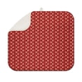 thumbnail image 1 of Red Christmas Reindeer Pattern Dish Drying Mat for Kitchen 1 Pack, Ultra Absorbent Microfiber Dishes Drainer Mats,16x18in(41x46cm), 1 of 6