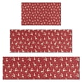 thumbnail image 1 of Red Christmas Reindeer Pattern Kitchen Rugs Sets Of 3,Kitchen Runner Rugs Non Skid Washable,Decorative Kitchen Floor Mats for Kitchen,Sink,Laundry,17"x30"+ 17"x47" + 17"x59", 1 of 6